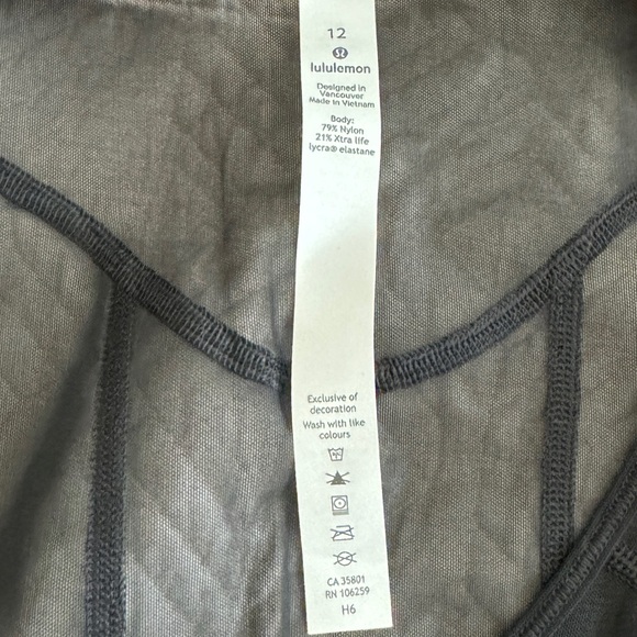 Lululemon Women’s Sculpt Tank II Black Size 12 Running Mesh UPF 50+ Protection - Picture 9 of 9